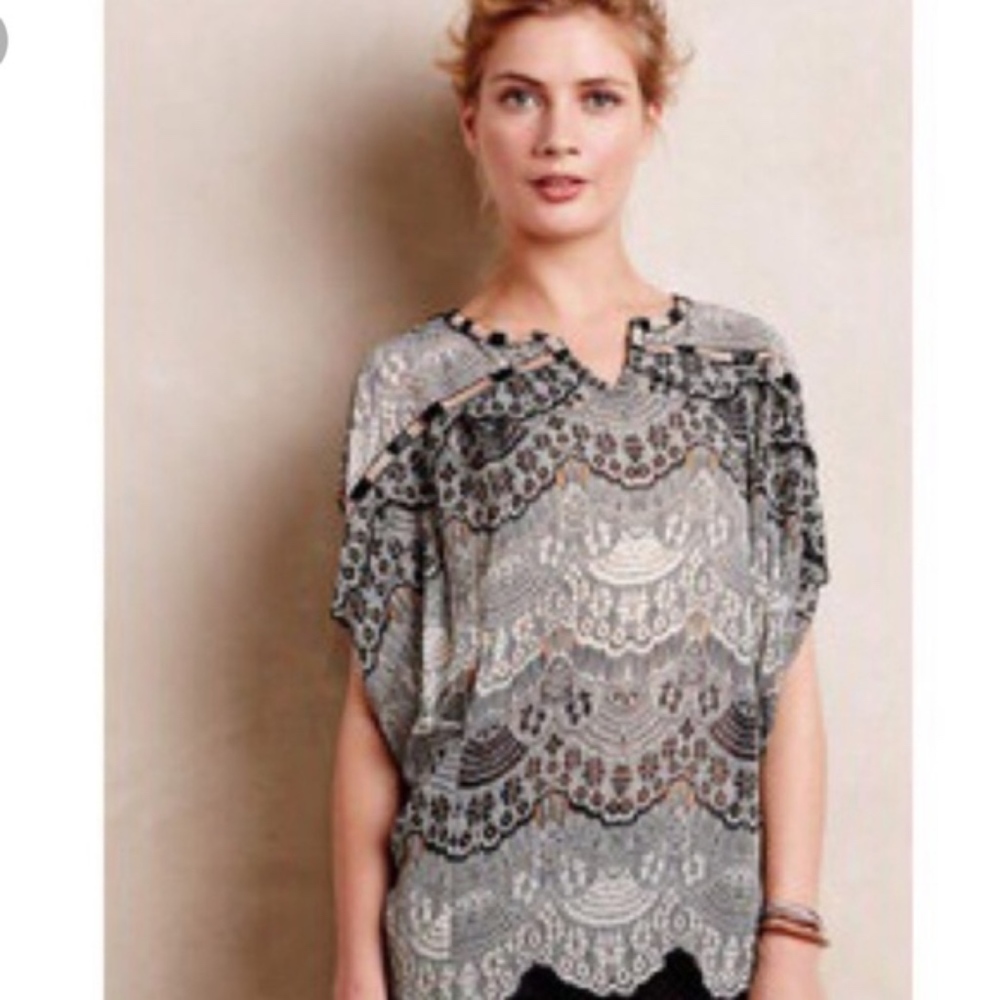 Anthropologie Embellished Blouse